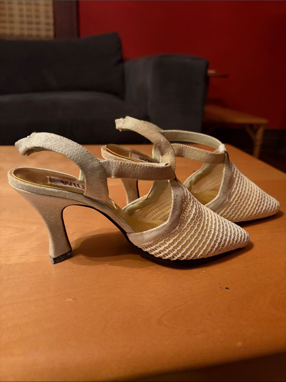 Women's Ivory Slingback Heels - Elegant Pointed Toe Dress Shoes